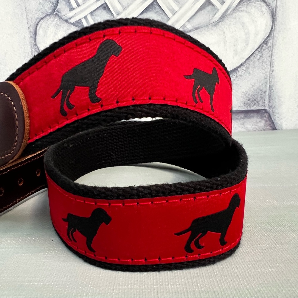 Preston Hunting Dog Leather Mens Belt New Without Tags